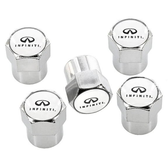Infiniti Logo Tire Valve Caps Set (Chrome)