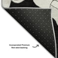 thumbnail image 4 of HomeRoots 667966 8 ft. Black & Ivory Floral Transitional Washable Round Area Rug with UV Protection, 4 of 5