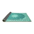 thumbnail image 2 of Ahgly Company Indoor Rectangle Medallion Turquoise Blue Traditional Area Rugs, 8' x 10', 2 of 4