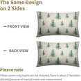 thumbnail image 6 of Christmas Tree Lumbar Pillow Covers 12x20 Set of 2 Green Xmas Vintage Winter Print Decorative Outdoor Linen Throw Pillows Cases Cushion Cover Rustic Holiday Decoration Farmhouse Sofa Couch Bed Decor, 6 of 6