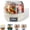 A1, variant on Rotating Candy Dispenser, Candy Dispenser 360° Rotating with 6 Compartments, Candy Dispenser Countertop with Transparent Drawer, Fun Press Type Nut Storage Box for Candies Rice Snacks Grains