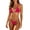 Red, variant on Triangle Bikini Top 2 Piece Womens String Thong Bikini Set High Cut Brazilian Style Two Piece Bathing Suit with Chain