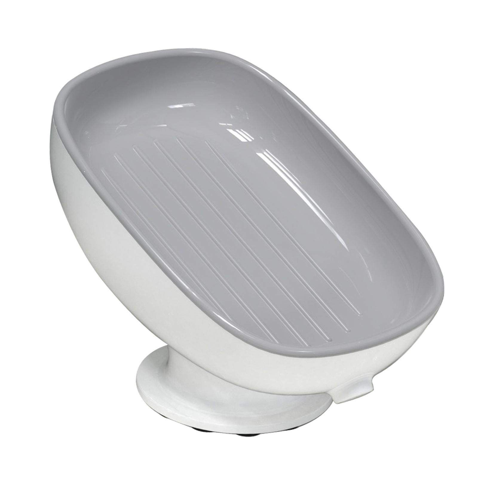 2x Suction Cup Soap Dish Soap Box Soap Holder for Kitchen Sink Bathroom