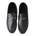 thumbnail image 1 of Zapatos de hombre sin cordones de piel sintética, informales, a la moda, ligeros, antideslizantes, con hebilla, de caña baja, color negro, 44, 1 of 14