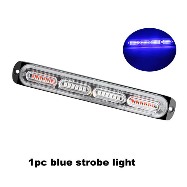 1pc Slim 12V 24V 24LED Luz Estroboscópica Policía Coche Moto Camiones LED Lateral Marcadores Lámparas Blanco Ámbar Rojo Azul Intermitente De Advertencia