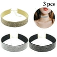 thumbnail image 1 of Ensemble de 3 Pcs Ras-de-Cou Mode Collier Ras-de-Cou en Strass Ras-de-Cou en Cristal pour Femmes, 1 of 10