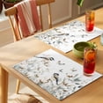 thumbnail image 4 of Placemat Set of 6 Floral Bird Placemats for Dining Table Spring Flower Butterfly Washable Table Mats for Kitchen and Party Decor Indoor & Outdoor Use, 4 of 8