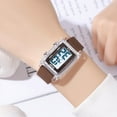 thumbnail image 3 of Fashion Women's  Men's Digital Watch Unisex Big Numbers Dial Rectangular Face Waterproof Silicone Strap LED Watches, 3 of 7
