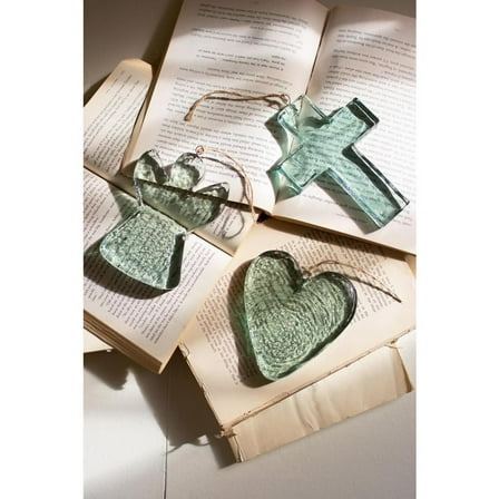 Kalalou Inc Glass Angel Christmas Ornament