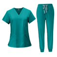 thumbnail image 4 of Women Uniform Scrubs Set Breathable Clothes Nurse Top and Pants with Pockets L, 4 of 8