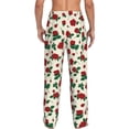 thumbnail image 3 of Xecao Rose Flowers Men's Straight Lounge Pajama Pants: The Ultimate in Comfortable Sleepwear, 3 of 9