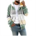 thumbnail image 4 of Mens Furry Sherpa Jacket Fleece Long Sleeve Full Zip Hooded Casual Warm Winter Coat with Zipper Pocket Outdoor, 4 of 7