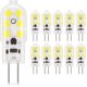 thumbnail image 1 of Bombilla LED G4 de 1,5 W, 180 lm, bombillas de iluminación CA/CC de 12 V equivalente a halógena de 20 W, luz diurna 6000 K, no regulable, repuesto para campana y lámpara de araña, paquete de 10 Kuyhfg Bienvenido a Kuyhfg, 1 of 5