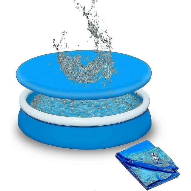 Cubierta de piscina redonda con aro metálico y cordón, protege de la lluvia y los contaminantes - Diámetro: 280 cm
