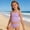 Light Purple, variant on Zecgelong Girls Swimsuit Solid Color Contrast Trim Swimwear 2 Piece Bathing Suit Padded Swimsuits For 8 14Y Girls Two Piece Swimsuit Size 10-11 Years