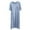 Light Blue, variant on ZKCCNUK Plus Size Nightgowns for Women Casual and Fashionable Solid Color Large Round Neck with Pockets Short Sleeved Pajamas Free Size