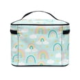 thumbnail image 3 of HELLHERO Rainbow Large Capacity Makeup Bag with Brush Slots Travel Cosmetic Bag Portable Durable, 3 of 5