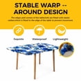 thumbnail image 4 of Blue Flowers Table Cloths for 6 Foot Rectangle Tables, Spring Watercolor Leaves Floral Plants Patio Waterproof Elastic Fitted Tablecloths, Washable Rectangular Table Cover for Camping, 4 of 8