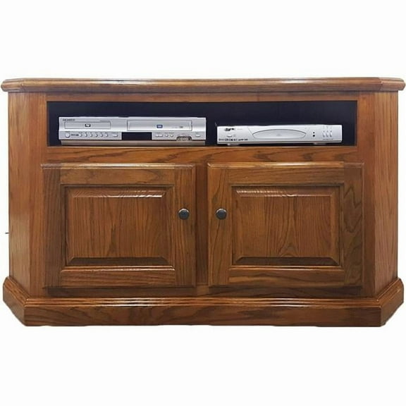 American Heartland 50 in. Oak Corner TV Stand, Classic Bourbon