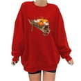 thumbnail image 1 of Blusa holgada de manga larga con estampado de otoño para mujer, suéter informal con cuello redondo, Tops, sudadera Fridja  fjkfkj7150, 1 of 4