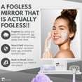 thumbnail image 2 of ToiletTree Products Fogless Shower Mirror for Shaving & Makeup - Adjustable - Anti-Fog Mirror with Squeegee, 2 of 9