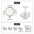 thumbnail image 3 of Pendiente de acero inoxidable con bisel redondo y bandeja circular de 12 mm, 3 of 7