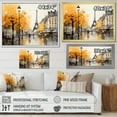thumbnail image 4 of Designart "Parisian Street Art Yellow and Grey" Cityscapes Canvas Art Print, 4 of 5