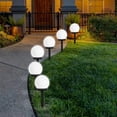 thumbnail image 1 of Lámparas solares para jardín al aire libre, paquete de 6 luces impermeables para exteriores, IP44, con forma de globo, para césped, jardín, paisaje, camino de entrada, patio, 1 luz, 1 of 5