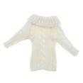 thumbnail image 4 of Suéter informal de punto de gran tamaño con cuello redondo y manga larga para mujer, escala 1/6 Blanco, 4 of 8