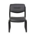 thumbnail image 4 of Boss Office Products Chaise d'Invité en Cuir Plus avec Cadre Noir, 4 of 5