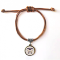 thumbnail image 1 of Shape Cartoon Pattern Halloween Bracelet Leather Hide Rope Wristband Brown Jewelry, 1 of 3