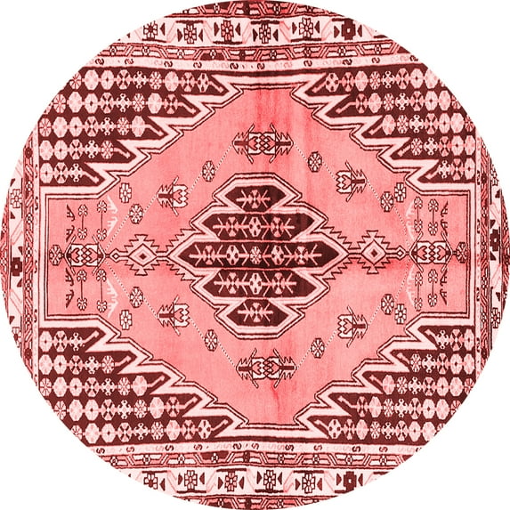 Ahgly Company Indoor Round Persian Red Traditional Area Rugs, 5' Round