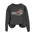 thumbnail image 4 of EHQJNJ Sweat-Shirt Col Rond Femme Décontracté Imprimé Col Rond Manches Longues Noir Graphique, 4 of 4