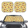 thumbnail image 2 of Vsdgher Pineapples Sharks In Hawaiian Print Car Windshield Sun Shade, Reflective Sunshade Window Sunshade Sun Visor Protector Fit for Cars,Trucks,SUVs-Small, 2 of 6