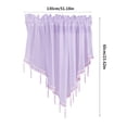 thumbnail image 4 of Cortina de poliéster para ventana, persiana triangular, decoración, pantalla de balcón para dormitorio, sala de estar, morado claro Advancent HA004558-05, 4 of 6