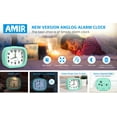 thumbnail image 2 of Alarm Clock, AMIR Silent Non Ticking Alarm Clock with Snooze & Night Light Alarm Clock for Kids Elderly Bedroom Bedside Office Gift Green, 2 of 10