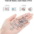 thumbnail image 4 of 52 Pcs Alloy Slide Charms Crystal Enamel Bowknot Alphabet Letter A-Z for DIY Craft Bracelet Wristbands Necklace Choker Jewelry Making Finding, 4 of 7