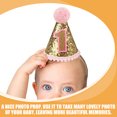 thumbnail image 4 of KAKOWELY Sombrero de primer cumpleaños, sombrero de cono de cumpleaños, sombrero de fiesta, gorro de cono de cumpleaños con purpurina para niño pequeño, 4 of 5