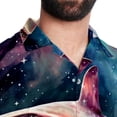 thumbnail image 5 of Starry Shark Men's Casual Hawaiian Shirts, Printed Button Down Short Sleeve Summer Beach Tops with Spread Collar - Unisex, 5 of 6