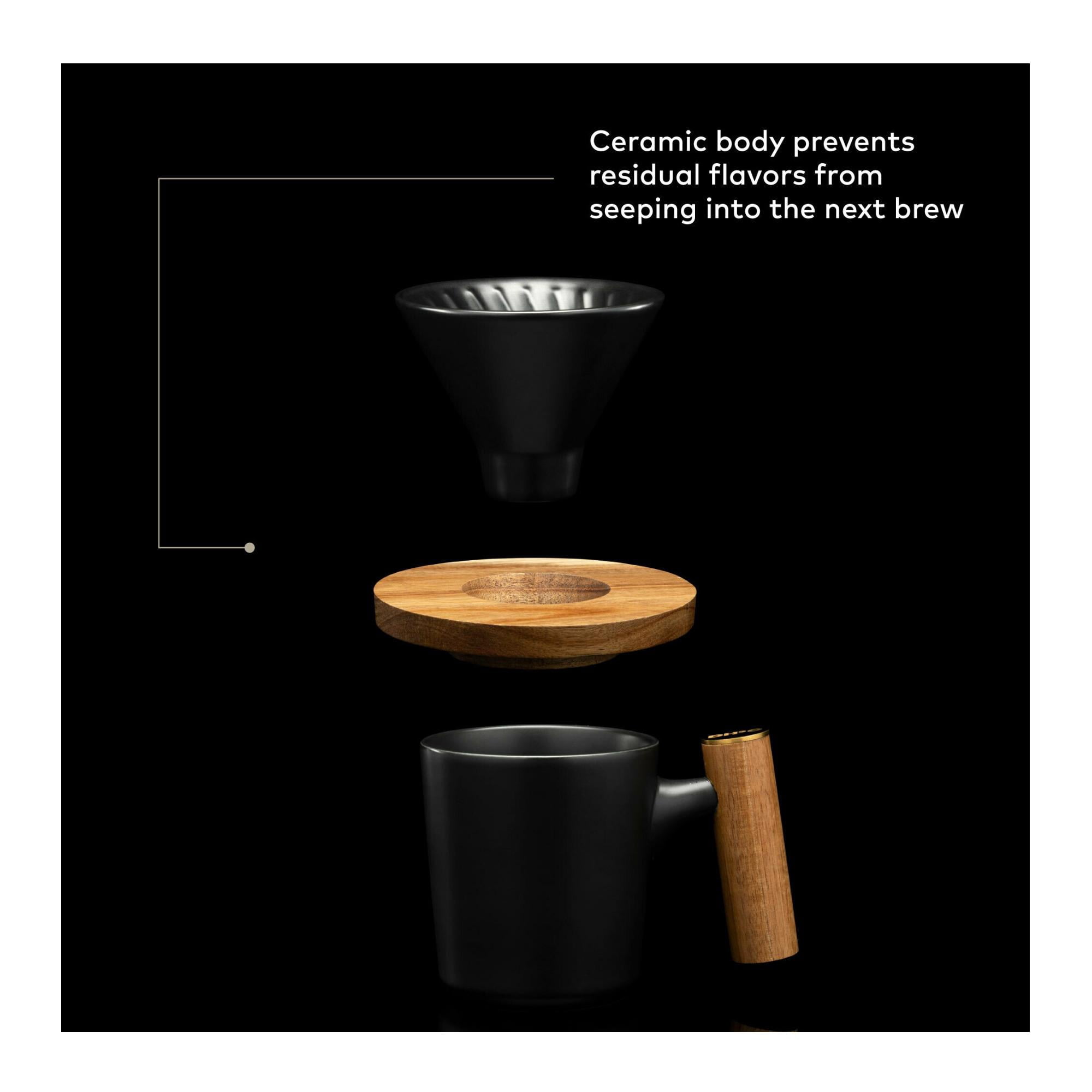 ChefWave Coffee Enthusiast Bundle Set - Pour Over Coffee Maker Set w/ Coffee Mug