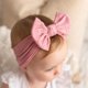 thumbnail image 3 of Diadema con lazo para bebé, suave y elástico turbante, banda para el pelo para recién nacido, accesorios para el cabello para bebé, 3 unidades por Set, 3 of 4