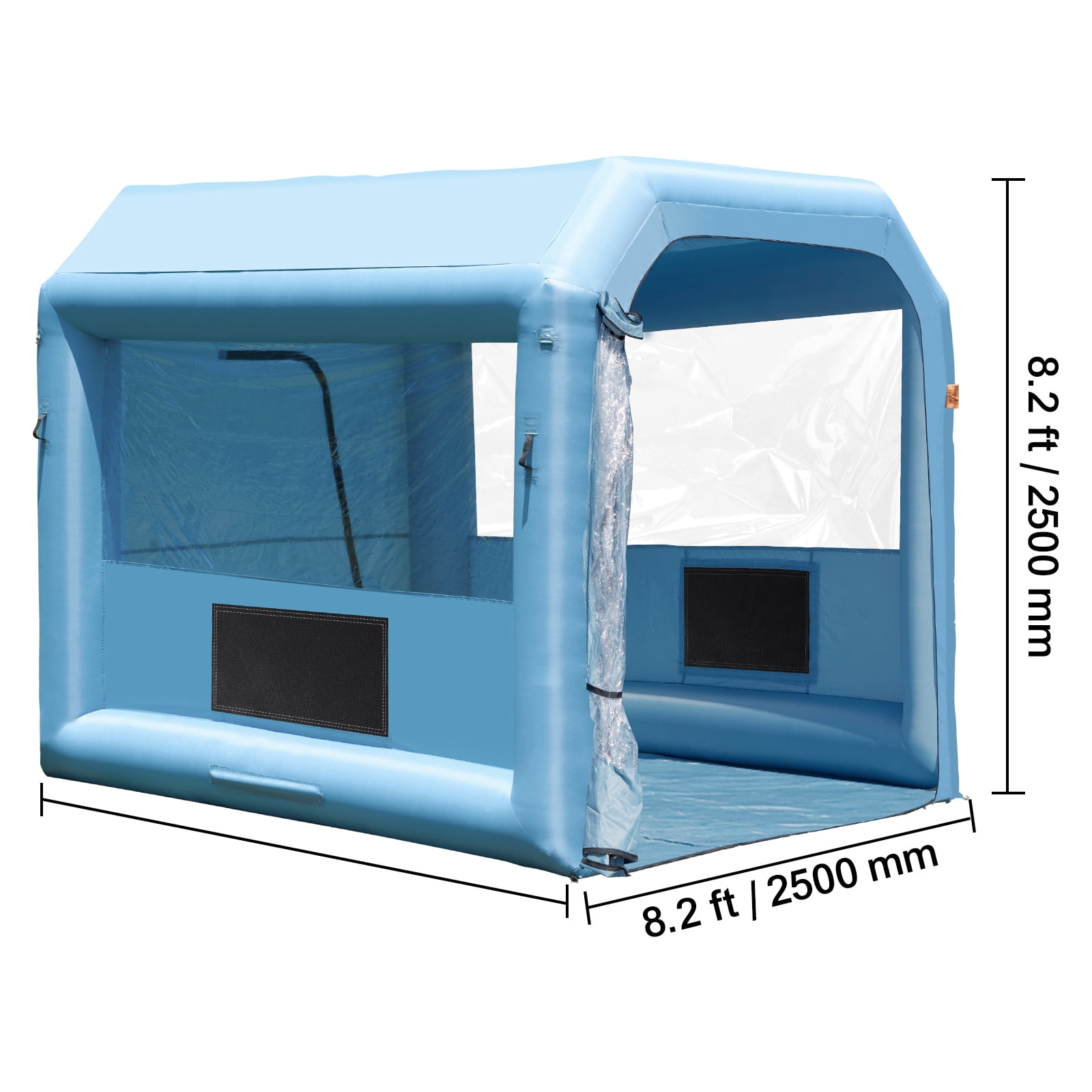 KFFKFF Inflatable Paint Booth, 9.8 x 8.2 x 8.2 ft, Includes 550W Blower & Filtration System, Ideal for Motorcycles, Bikes, & Small Furniture