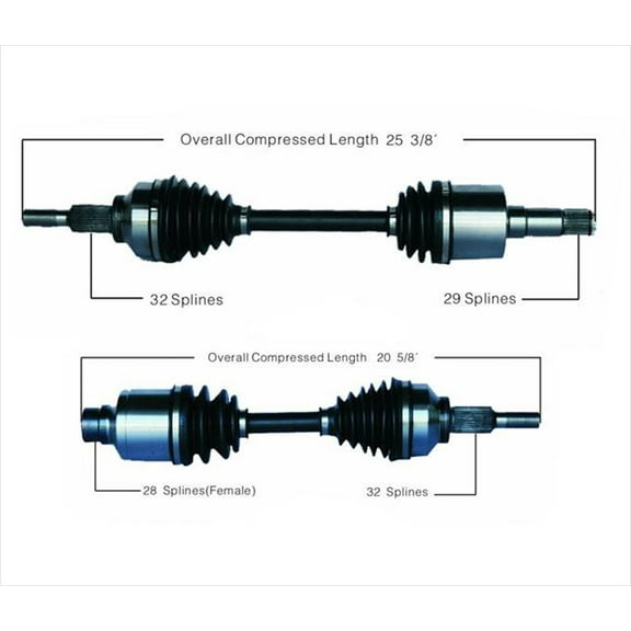 Front Left & Right CV Shaft Axles For Chrysler Sebring 3.5L 07-10