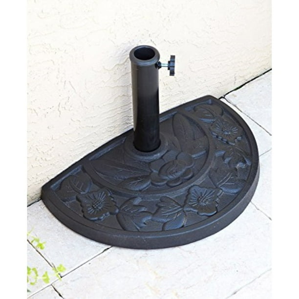 The Lakeside Collection Half Moon Patio Umbrella Base Walmart Com Walmart Com