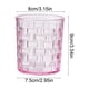 thumbnail image 3 of CaiYueKe Clear Plastic Cups Wide Mouth Thickened Drinking Glasses for Toothbrush Whiskey Cocktail Bar Rattan Weave Design Home Kitchen Bathroom Decor, 3 of 7