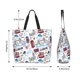 thumbnail image 5 of Balery London Landmark2 Bolsa Tote Estilo Estético con Cremalleras, Bolsa de Hombro, Bolsa de Compras Grande y Plegable, 5 of 8