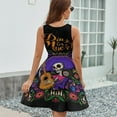 thumbnail image 6 of DIA DE LOS MUERTOS Mexico Women's Tank Dress V Neck Sleeveless Summer Sundress, 6 of 7