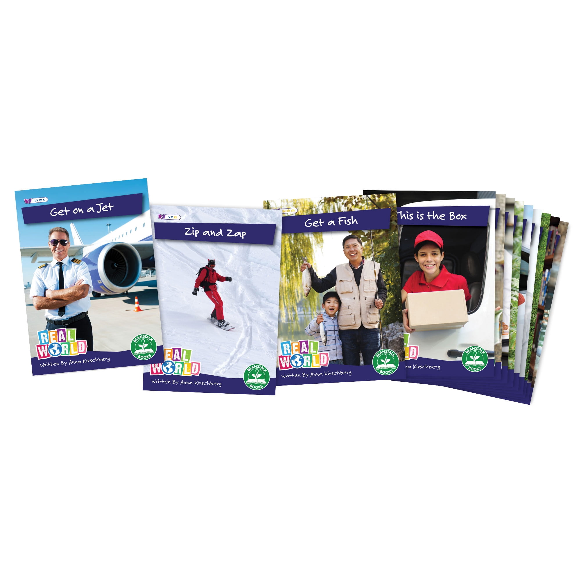 Junior Learning: Real World - Phase 3 - Non-Fiction Hi-Lo Decodables, 6 Books, Letter Sounds, Week-By-Week Rainbow Phonics, Kids Reading Development