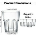 9 oz Clear Acrylic Drinking Glasses Stackable Unbreakable Plastic Water