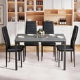 thumbnail image 5 of Dining Chairs Set of 4, Paproos PU Leather Kitchen Chairs with Metal Legs, Modern Dining Room Side Chairs Set with High Back for Kitchen Living Room, Black(Table Not Included), 5 of 10